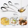 Silver stainless steel spoons, simple household table spoons, tea spoons and coffee spoons tableware set full image